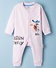 Child World Interlock Knit Full Sleeves Romper With Teddy Bear Print - Pink