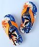 Pine Kids Slip On Flip Flops with Coconut Tree Print - Blue