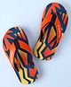 Pine Kids Slip On Flip Flops with Abstract Print - Orange