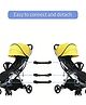 Universal Stroller Frame Connector - Black|  Convert Any Two Single Strollers Into A Twin Stroller| Adjustable Aluminum Alloy Link Clips| Free Size| Easy To Fix  & Dismantle