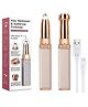 YAMAMA Woman 2 in 1 Lip Hair Removal Eyebrow Epilator Rechargeable Portable Facial Hair Remover for Face Bikini PeachLip Chin - (Rose Gold - Pack of 1)