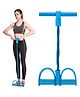 YAMAMA Pedal Puller, 4-Tube Elastic Yoga Pedal Puller Bands, Bodybuilding Expander Abdomen Waist Arm Leg Shoulder Stretching Rope for Home Fitness - Color May Vary