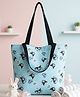 Purple Tots Tote Baby Diaper Bag for Mother, Waterproof, Large Capacity Multifunctional Maternity Nursing Travel Hand Bag with Sling for Moms - Blue - Kitty Print