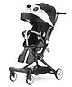 Purple Tots Baby Infant Travel Stroller with Compact Fold - Black