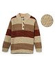 Sportking Knit Full Sleeves Striped Sweater - Beige