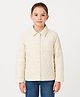 Sportking Woven Full Sleeves Quilted Heart Designed Pre Winter Jacket - Off White