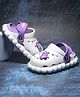 asian Teddy Applique Slingback Closure Clogs -  White & Lavender