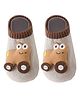 Neska Moda Knit Animal Patch Detailed Socks - Grey