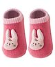 Neska Moda Knit Bunny Patch Detailed Socks - Pink