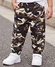 Babyhug Twill Lycra Woven Full Length Camouflage Printed Trouser with Cargo Pocket - Brown
