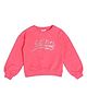 US Polo Assn Knit Full Sleeves Sweatshirt With USPA Print - Light pink