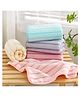 Little Boo Microfiber Coral Fleece Baby Face Towels, Soft and Absorbent Wash Clothes for Newborns, Infants and Toddlers, Cotton Wipes & Burp Cloths Size 30x30cm Multicolor (Pack of 6)
