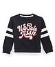 US Polo Assn Knit Full Sleeves Sweatshirt with Brand Name Graphic - Navy Blue