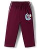 Tango Single Jersey Knit Full Length Lounge Pant with Elephant Print - Maroon