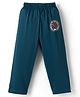 Tango Single Jersey Knit Full Length Lounge Pant with Fearless Motorcycle Club Text Print - Blue
