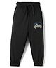 Taeko Single Jersey Knit Full Length Jogger Fit Lounge Pant with Motorcycle Print - Black