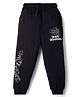 Taeko Single Jersey Knit Full Length Jogger Fit Lounge Pant with Text Print - Black