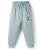 Taeko Single Jersey Knit Full Length Jogger Fit Lounge Pant with Text Print - Light Blue