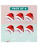 Puchku Christmas set of 6 Santa Cap - Red