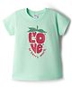 Tango Single Jersey Knit Half Sleeves Text Printed T-Shirt - Light Green