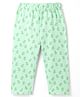 Tango Single Jersey Knit Floral Printed Three Fourth Leggings - Light Green