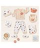 Mama's Care - Hello Lil One  - 100% Cotton Interlock theme based Gift Set - Pack of 9 pcs, in Light Peach color. A perfect Baby Shower Gift Hamper - 0 - 6 Months - UNISEX