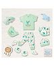 Mama's Care - Sea Life - 100% Cotton Interlock theme based Gift Set - Pack of 9 pcs, in Sea Green color. A perfect Baby Shower Gift Hamper - 0 - 6 Months - UNISEX