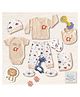Mama's Care - Hello Lil One - 100% Cotton Interlock theme based Gift Set - (10+3) in Peach color with 3 Teether & Rattles - Pack of 13 Pcs. A perfect Baby Shower Gift Hamper - 0 - 6 Months - UNISEX