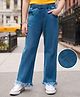 Mark & Mia Solid Color Jeans with Frill Detailing - Navy Blue