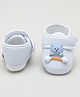 KIDSUN Animal Applique Detailed Textured Velcro Closure Anti Skid Booties - Sky Blue
