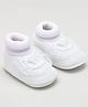 KIDSUN Butterfly Applique Frill Detailed Booties - White