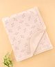 Zero Interlock Knit Towel With Birds Print L 83 x B 83 cm - Peach