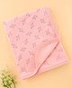 Zero Interlock Knit Towel With Birds Print L 83 x B 83 cm - Light Pink