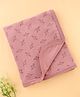 Zero Interlock Knit Towel With Birds Print L 83 x B 83 cm - Rose Gold