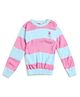 US Polo Assn Knit Pullover Sweater With Stripes - Light Pink