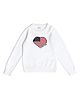 US Polo Assn Knitted Full Sleeves Pullover Sweater With Heart Embroidery - Off White