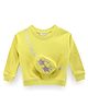 US Polo Assn Cotton Knit Full Sleeves Sweatshirt with Brand Name Graphic & Pocket - Lime Green
