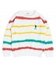 US Polo Assn Cotton Woven Full Sleeves Pullover Sweater With Stripes - White