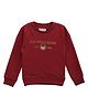 US Polo Assn Cotton Knit Full Sleeves Sweatshirt with Brand Name Print - Dark Red