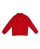 US Polo Assn Knit Full Sleeves SweatJacket with Brand Logo Embroidery & Kangaroo Pockets - Red