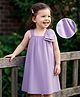 Kookie Kids 100% Cotton Woven Sleeveless Solid Frock - Lavender