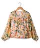 Kookie Kids Woven Full Sleeves Floral Printed Top With Inner Tee - Multicolour