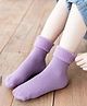 Akinos Kids Cotton Knit Solid Socks - Purple