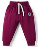 Ollypop Looper Knit Full Length Lounge Pant with Tree Patch - Wine