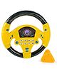 VikriDA Steering Wheel Pretend Adventure Toy for Kids | Early Education Driving Steering Wheel with  Music (Yellow)