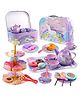 Vikrida 48Pcs Tea Set for Little Girls,Kids Pretend Toy Tin Tea Set and Carrying Case,Rainbow Magic Unicorn Design for Girls Princess Boys 3-6
