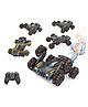 VikriDA 6 Wheel Stunt RC Car for Kids | 2.4GHz Remote Control Toy Car with Lights, Spray Function, 360° Spin, High-Speed Off-Road Stunt Car  Matt Black