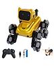 VikriDA 8WD Gesture Sensor RC Stunt Car  Remote Control 8-Wheel Robot Vehicle with Lights & Music  Hand Control Drift Car Toy - Gold