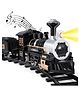 VikriDA Electric Train Set with Smoke for Kids, Battery-Powered Train Toys Include Locomotive Engine, Classic Toy Train Set Halloween Birthday for 3 4 5 6 Years Old Boys Girls