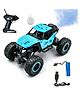 VikriDA Remote Control Monster Truck for Kids | 2WD Rock Crawler RC Car with Mist Smoke Effect | Off-Road Climbing Toy Vehicle for Boys  Blue